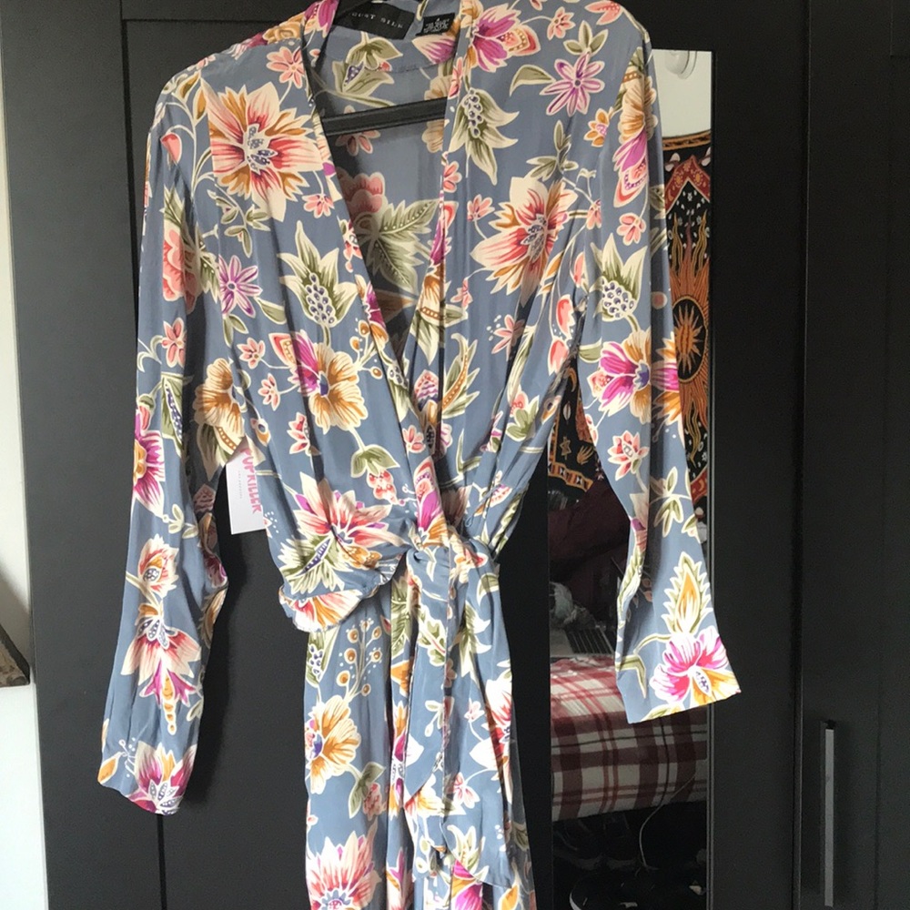 Vintage floral wrap romper